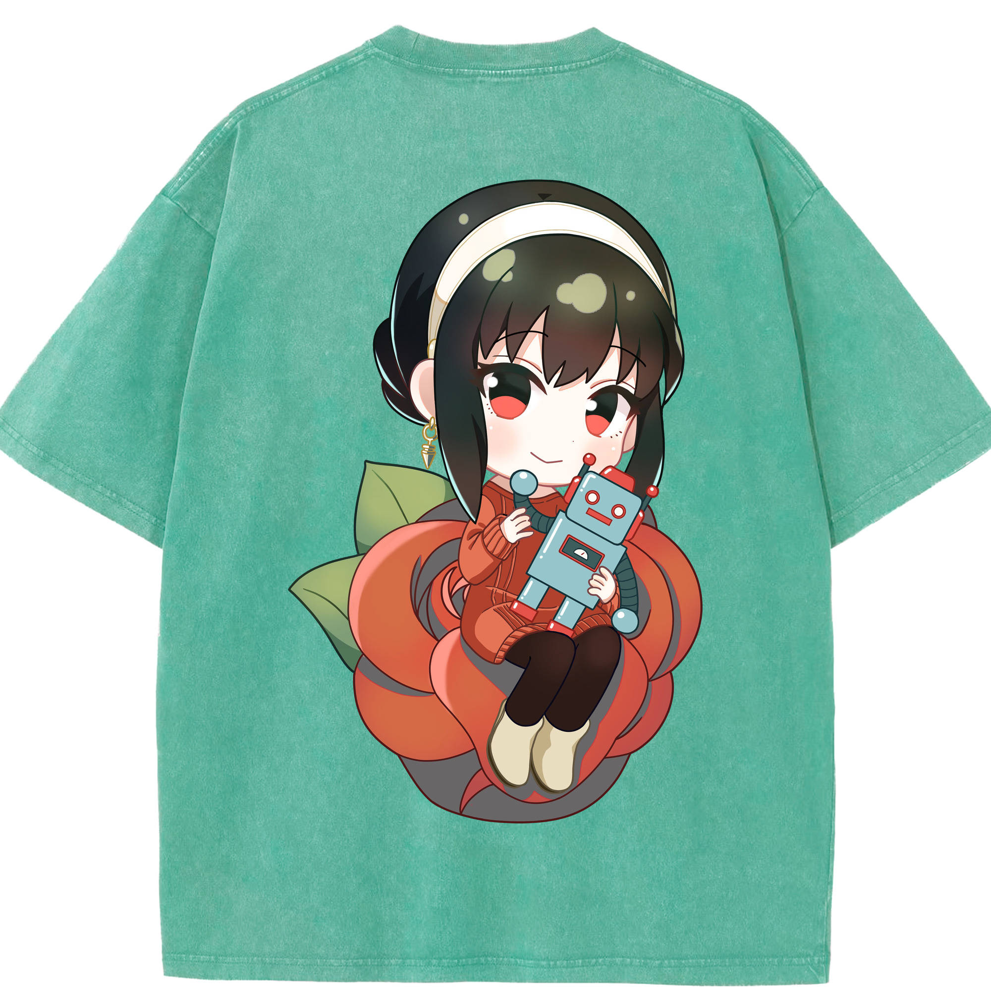 （画像用） SPY×FAMILY间谍家家酒 綿100% ヴィンテージ風 半袖Tシャツ（背面プリント）